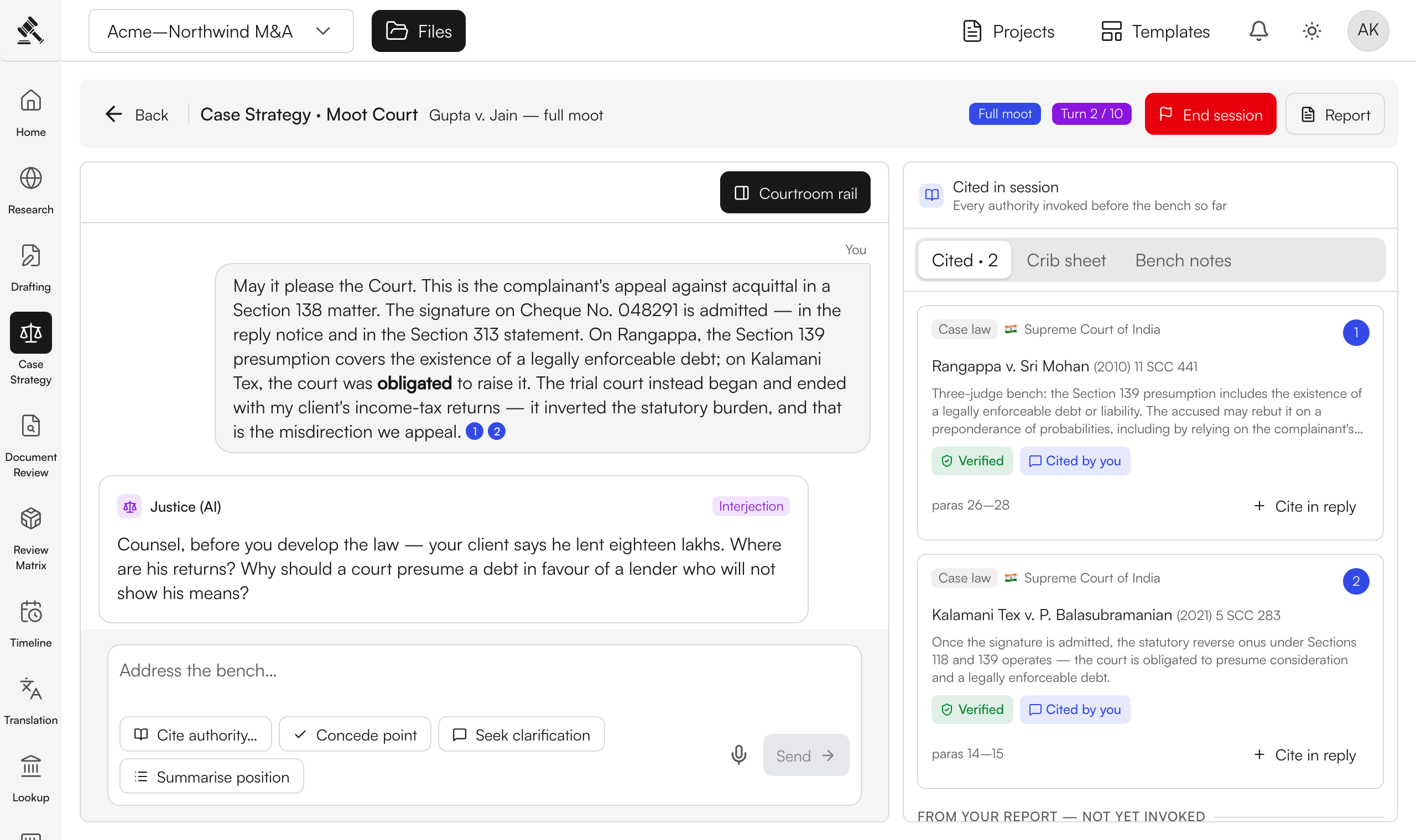 Judicio case strategy walkthrough